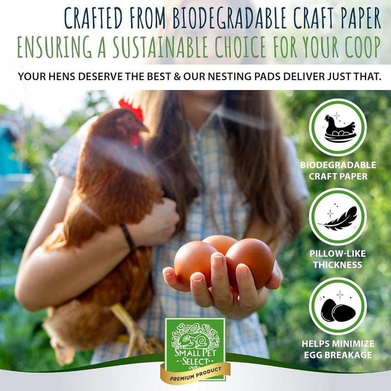 Small Pet Select - Chicken Nesting Pads (8-Pack), 13x13, for Hens, Fits Most Nesting Boxes, Chicken Coop Nest Liners - Image 2